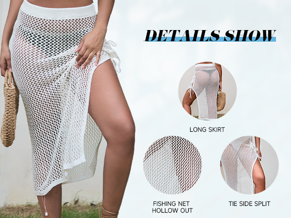 Fishnet Cover Up Skirt for Women