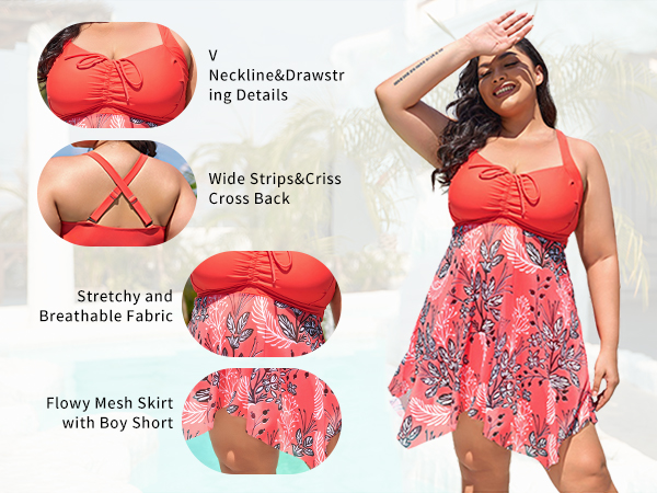 plus size swim dress