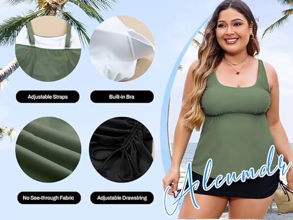 plus size tankini