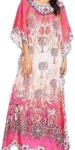 caftan kaftan dress maxi short sleeve digital print modest summer travel classic work event floral