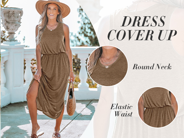 khaki dress cover up