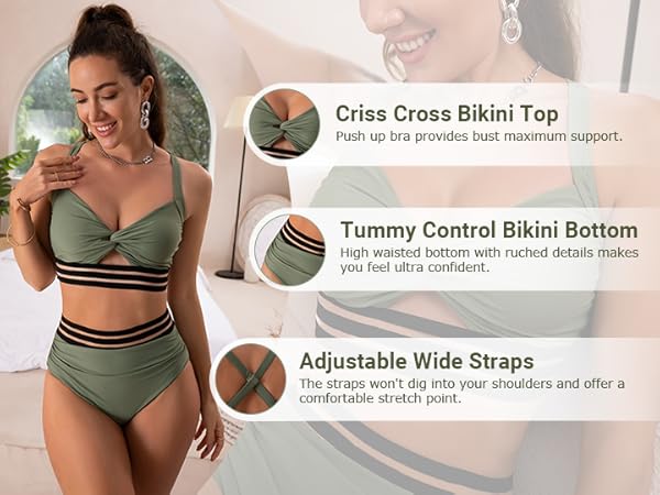 green swimsuits for women