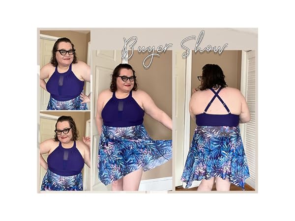 Purple Leopard Leaf Plus Size Bathing Suits