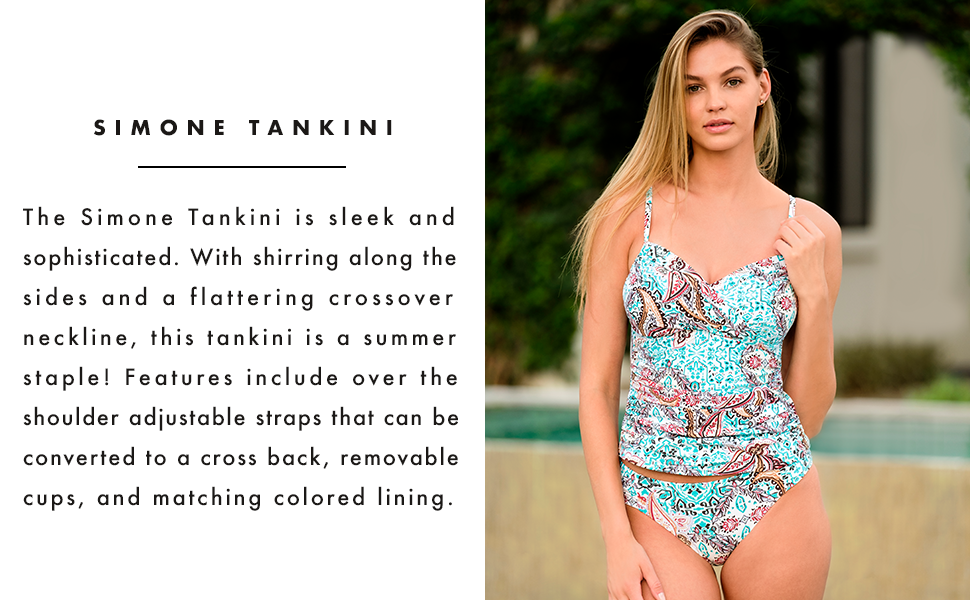 Sunsets Simone Tankini in Moroccan Market.