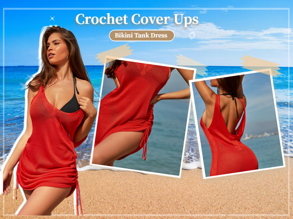 swimwear cover up dress for women crochet