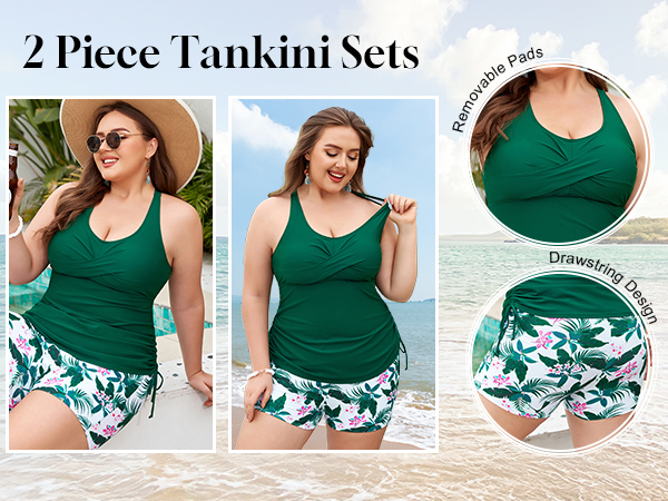 plus size tankini sets