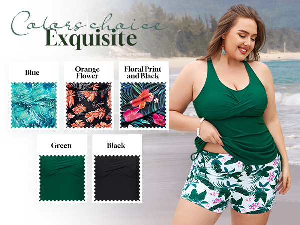 plus size tankini swimsuit