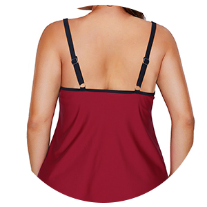 Plus size two piece tankini