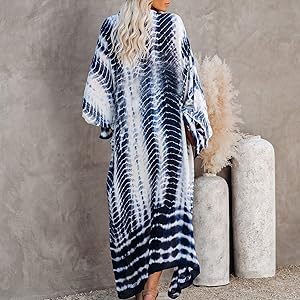 beach tie dye kaftan cover up kimono