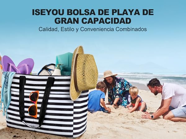 ISEYOU BOLSADE PLAYA DE GRAN CAPACIDAD