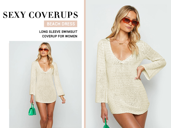 crochet swimsuit coverup for women