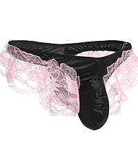 sexy sissy pouch men''s lace ruffle underwear brief thong