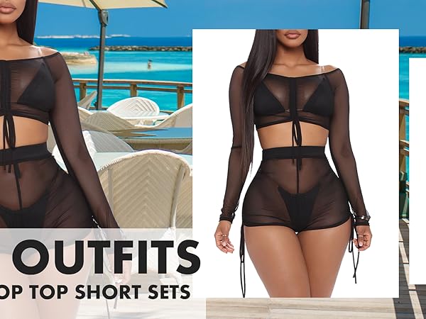 Sexy Sheer Mesh Cover Up Dress for Swimwear Women 2 (3)