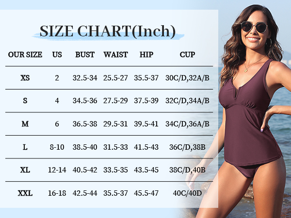 ZAFUL Swim Suits Women Tankini Swimsuits Bathing Suit Two Piece Swimsuit Split Neck Bathing Suits