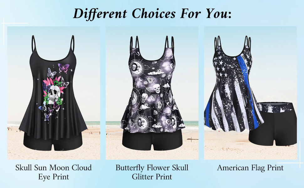 Gothic swimwear tankini