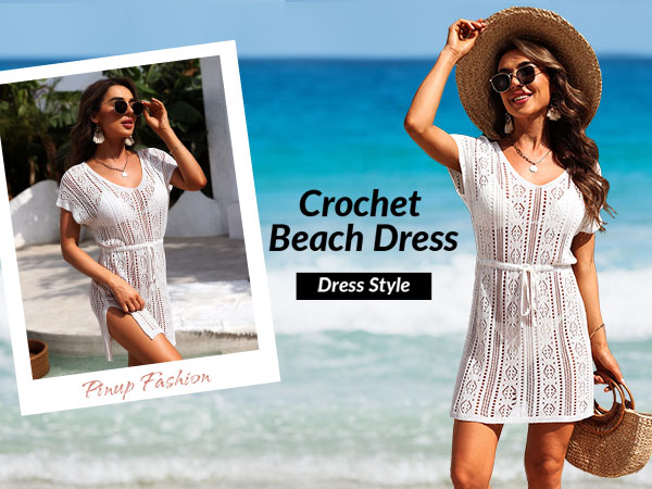 crochet swimsuit coverup for women