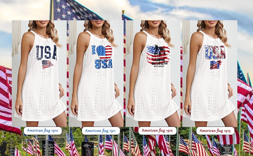 Allifewithu 2024 summer beach dress american flag cover ups for swimwear women