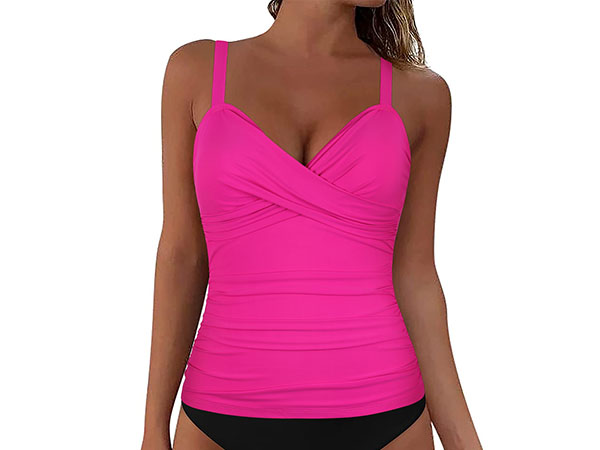 halter v neck tankini top cute bathing suit tops tummy control swimwear top swimsuit