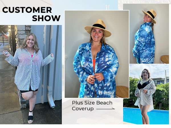 plus size cover ups for swimwear