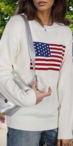 Allifewithu american flag pullover sweater