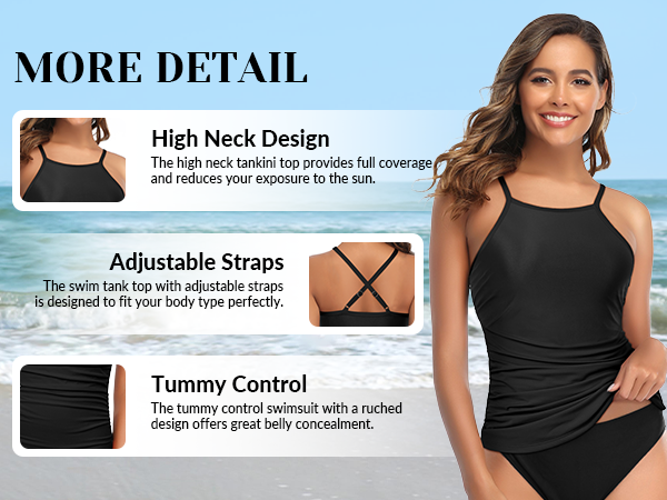 tummy control swinsuit top