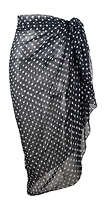 polka dot swimsuit cover up sarong wrap dress