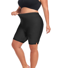 plus size swim shorts for women tummy control high waist quick dry