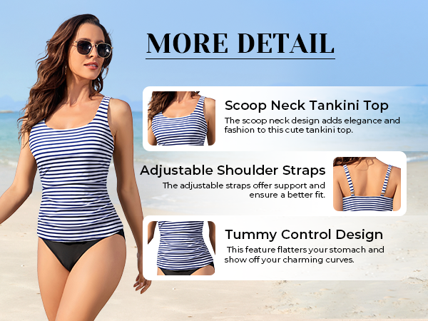 tankini top for women swimwear top only modest tankini sport athletic built in bra black tankini top