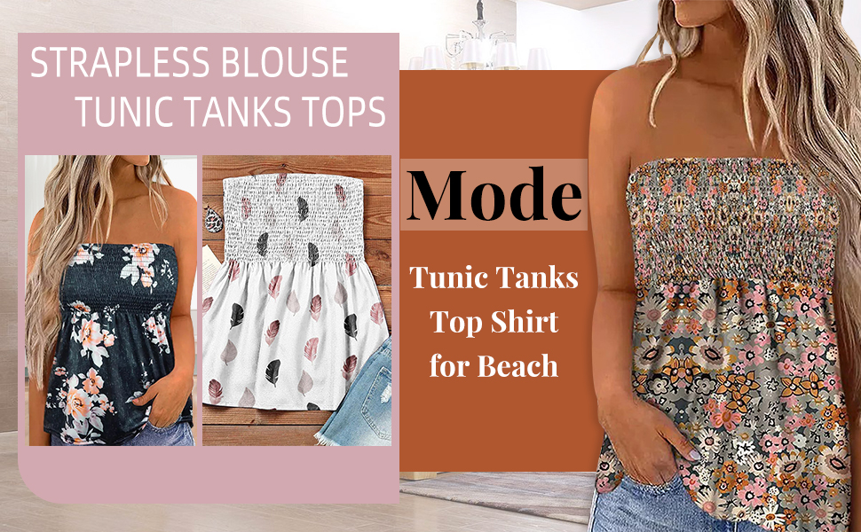 Women Bandeau Tube Tops Backless Blouse For Summer 