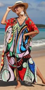 Colorful Prin Beach Dresses 