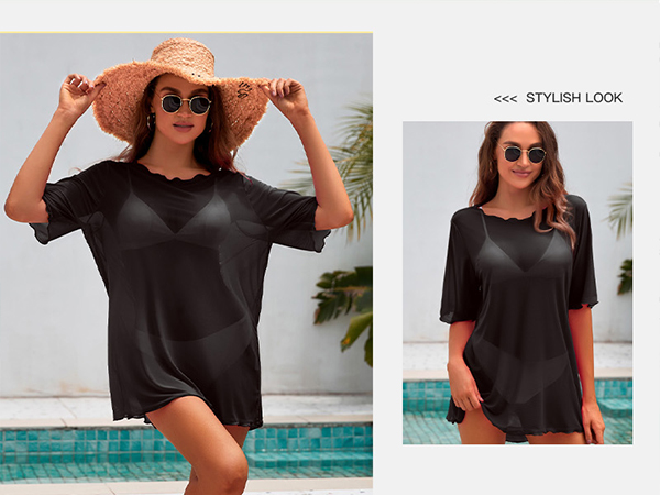 Mesh Ripped Swimsuit Coverup