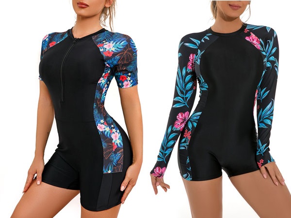 Women Rash Guard Long Sleeve Swimsuits