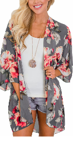 summer floral kimono jacket