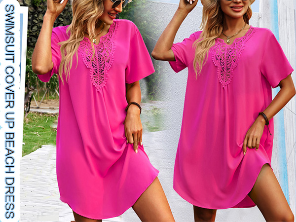 short sleeve swimsuit cover up for women