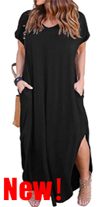 maxi dresses for women plus size with pockets