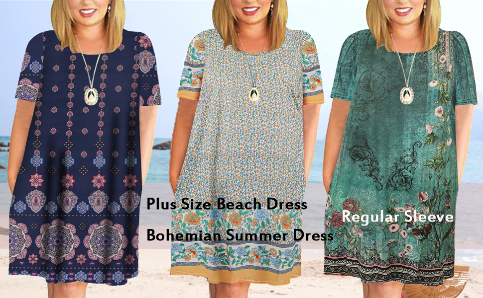 Plus size summer dress beach