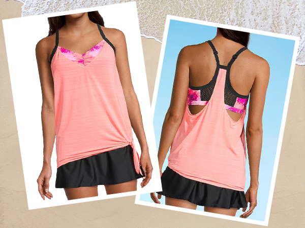 zeroxposur womens tankini top for women