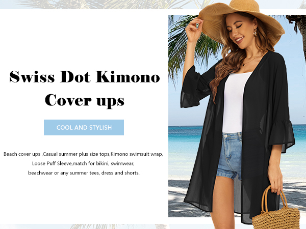 Swiss dots Kimono Jacket