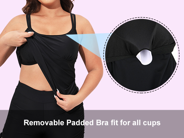 Removable padded bra