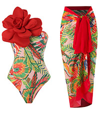 Flower Swimsuit Wrap Skirt