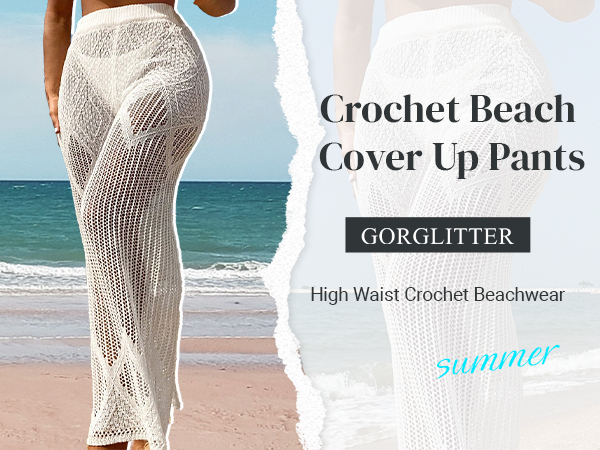 crochet beach cover up pants