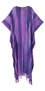 purple stripe print kaftan