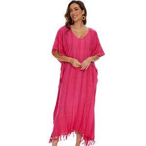 pink stripe kaftan