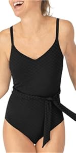 Forever Retro One-Piece Swimsuit - Elegant Black