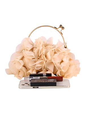 Satin Flower Evening bag