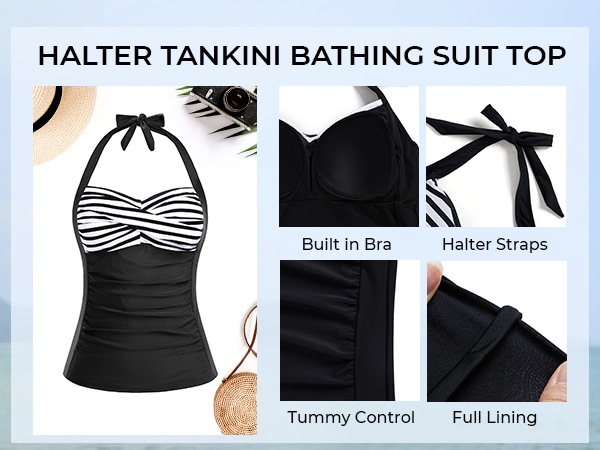 Tankini top tankini swimsuit halter tankini bathingsuit tankini top swim top