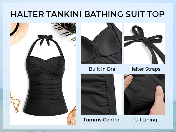 Tankini top tankini swimsuit halter tankini bathingsuit tankini top swim top