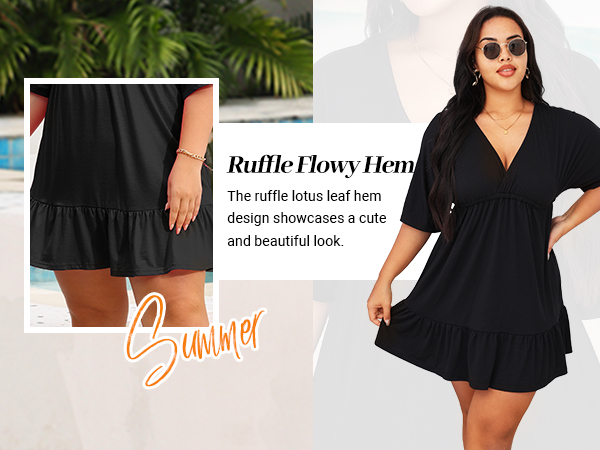 plus size cover up swimwear