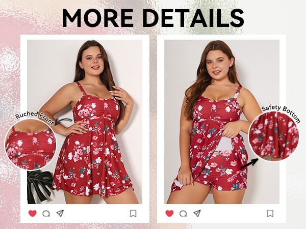 Floral Flattering Swimdress