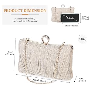 UBORSE Damen Clutch